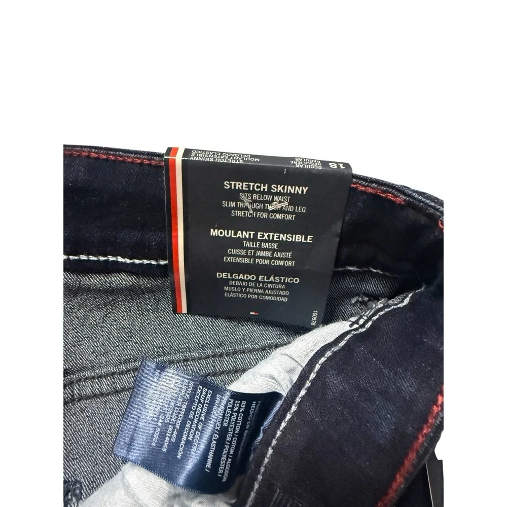Tommy Hilfiger Boys Dark‎ Wash Stretch Skinny Jeans Size 18 NWT Slim Fit Denim